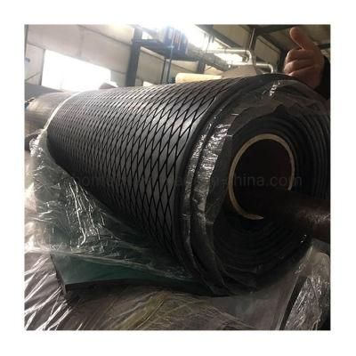 Conveyor Pulley Lagging Diamond Rubber Coated Pulley Rubber Lagging Sheet