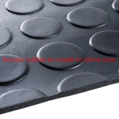 Coin Anti Slip Durable Waterproof Tread Pattern Rubber Mat / Rubber Sheet