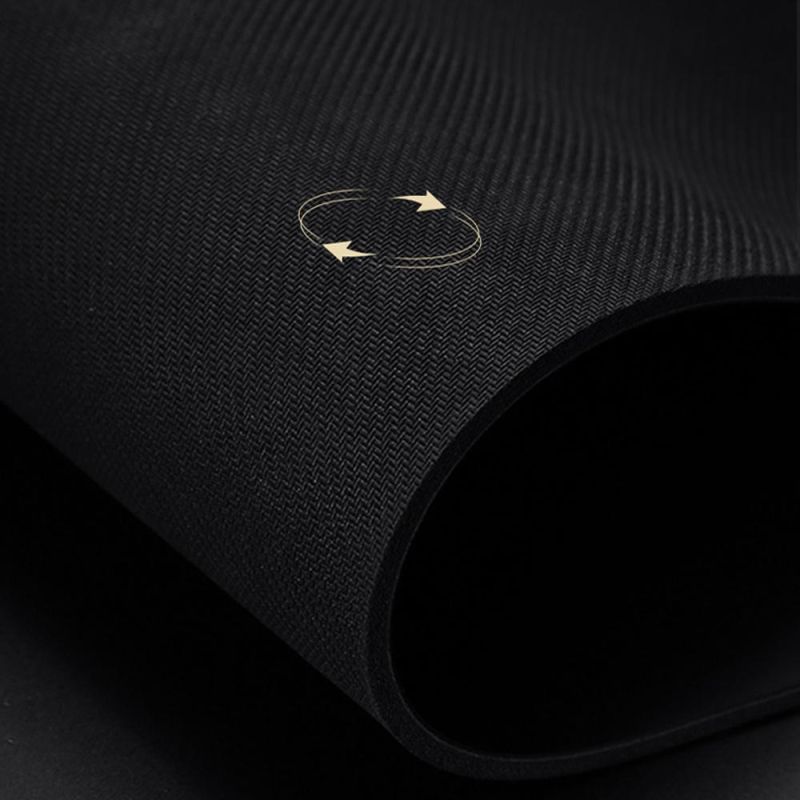 New Fashion Blue Rubber Black PU Yoga Mat for Pilates