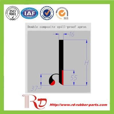 Skirting Board Rubber for Conveyor Belt Conveyor Double Seal Skirting PU Skirt Board