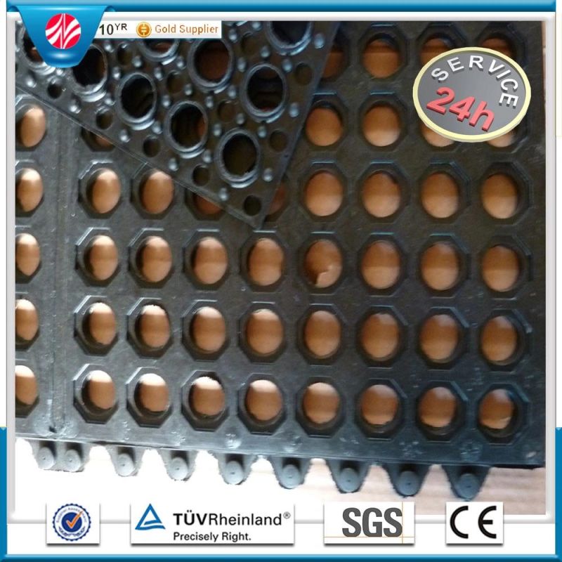 Wholesale Drainage Interlock Rubber Hole Mat/Rubber Floor Mat