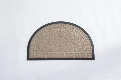 Unique Design of Polyester Fiber Semicircle Environmental Protection Rubber Indoor and Outdoor Entrance Doormat