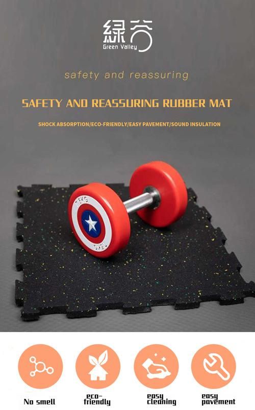 Interlock Visible Gym Rubber Floor Movable Interlocking Rubber Mat Tiles