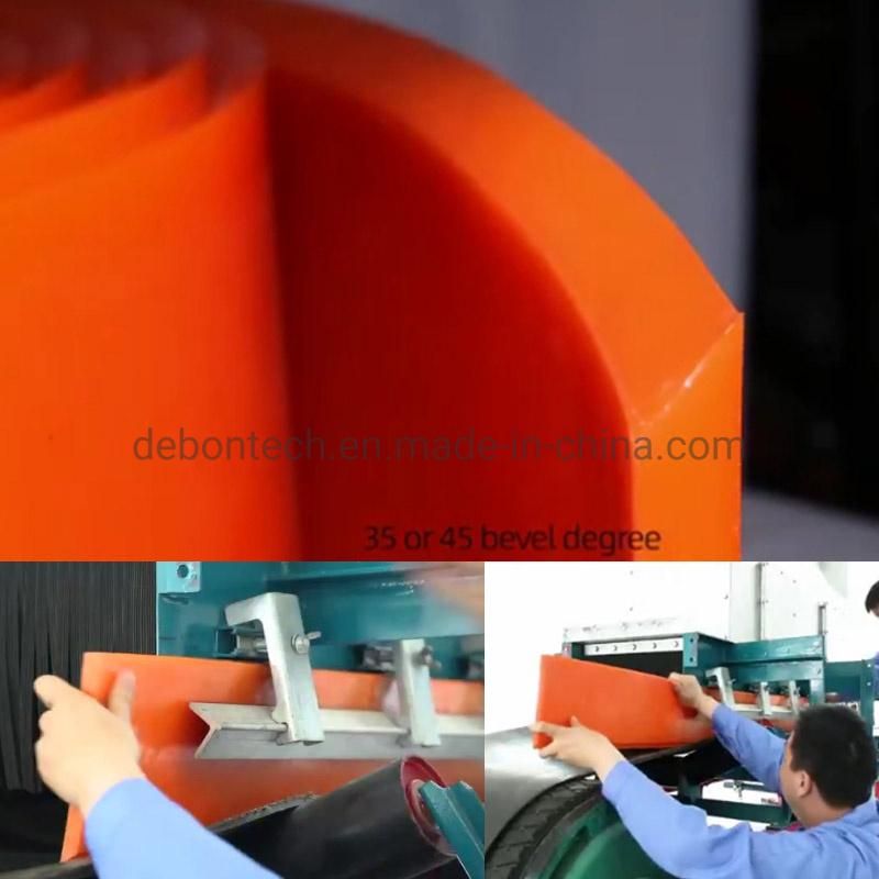 Conveyor Belt Skirt Board Dual Lipped Polyurethane Rubber Skirting