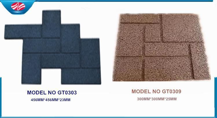 Eco-Friendly Outdoor Playground Square Rubber Tiles