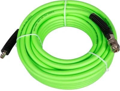 Green Rubber-PVC Air Hose with Europe Type Quick Coupler