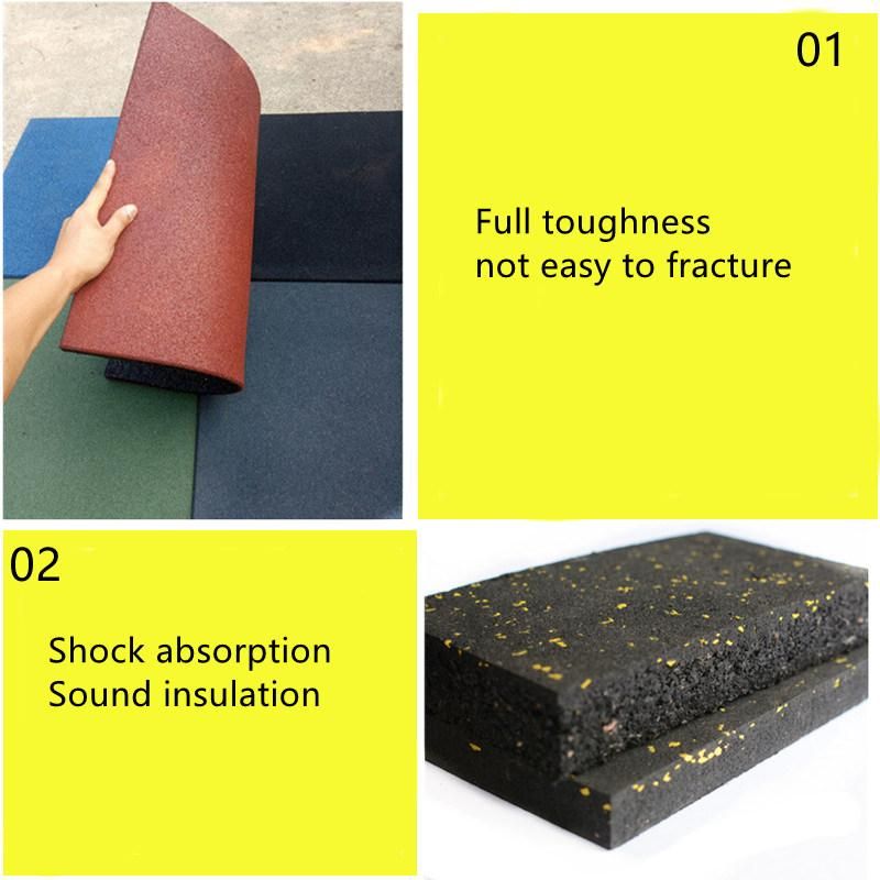 China Factory 160mm*200mm*25mm Dog Bone Rubber Tile Flooring /Rubber Mat