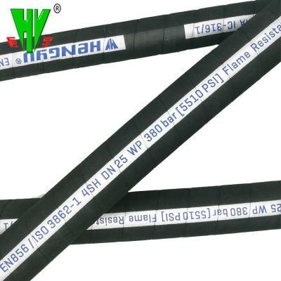 Msha Report China Hydraulic Hose Factory Provide Wrap Rubber DIN En856 4sh Hydraulic Hose
