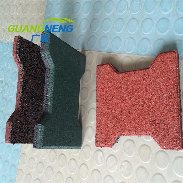 Interlocking Crumb Rubber Floor Tile / Gym Rubber Floor Mat