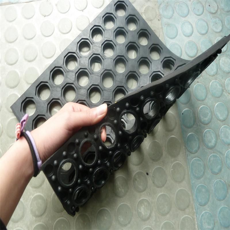 Anti Fatigue Workplace Flooring Water Drainage Rubber Kitchen Mat