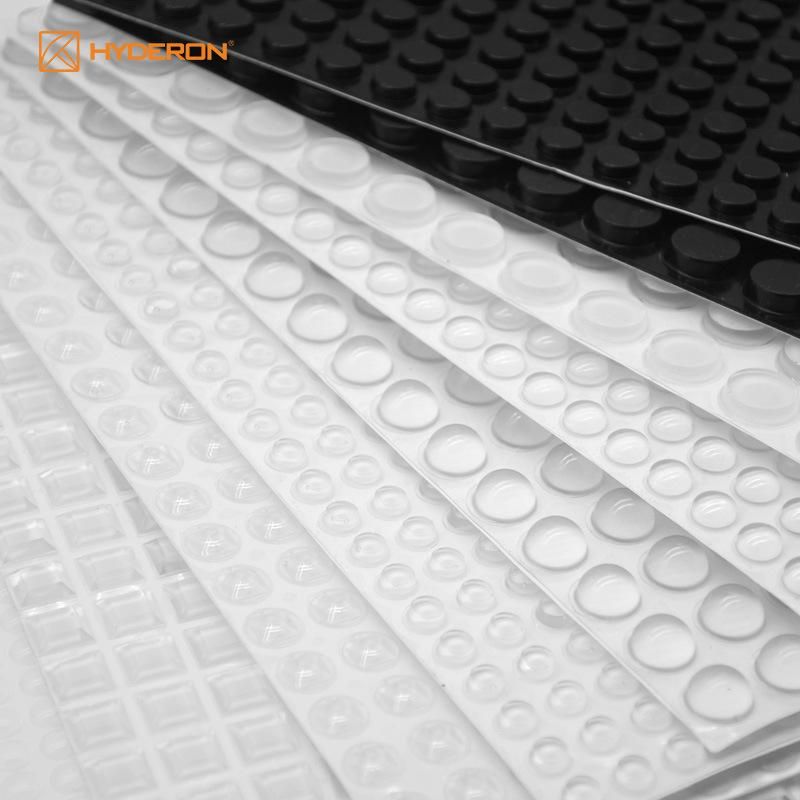 18 X 10 mm Rounded Self Adhesive Silicone Rubber Bumper Pads Anti Slip Bumpons