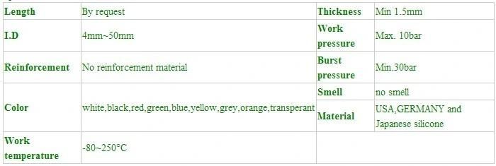 Multi-Color Silicone Tube Is Used for Medical with ISO9001, Ohs, En ISO3821, FDA, Reach Certification