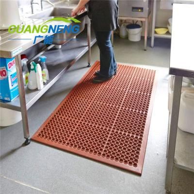 Anti-Slip Oil Resistance Drainage Rubber Mat for Kitchen