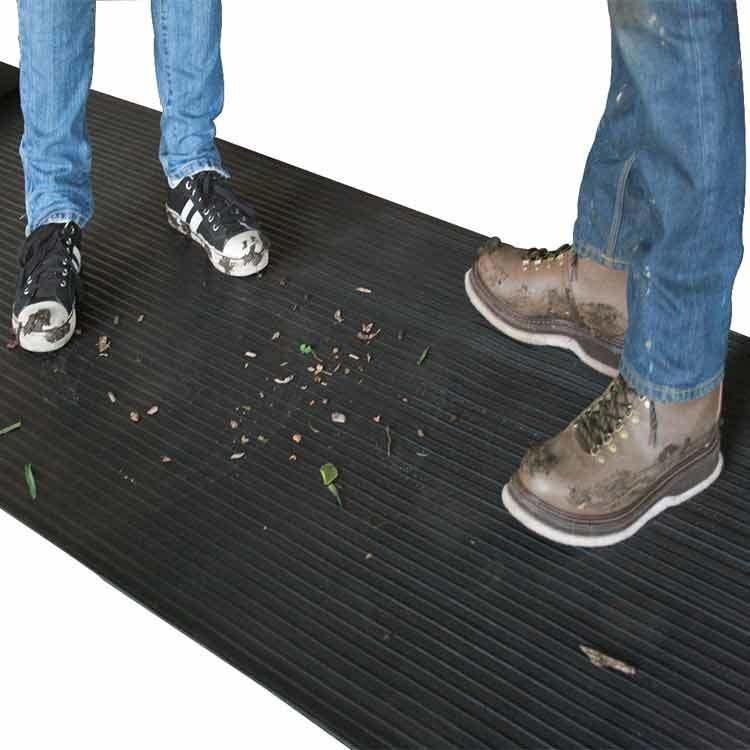 Wide Ribbed Anti Slip Rubber Sheet for Flooring Mat