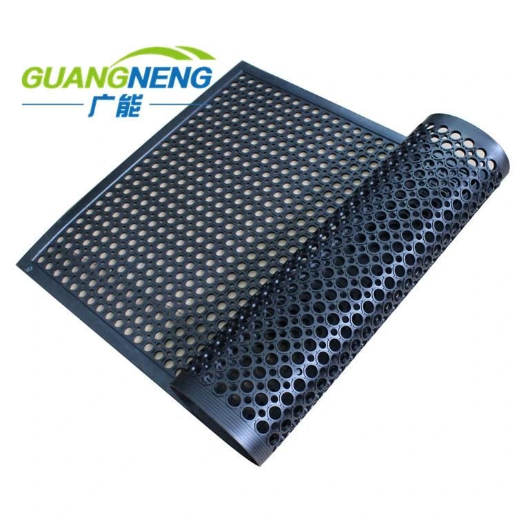 Antibacterial Drainage Rubber Floor Mat, Oil Resistance Rubber Kitchen Mat