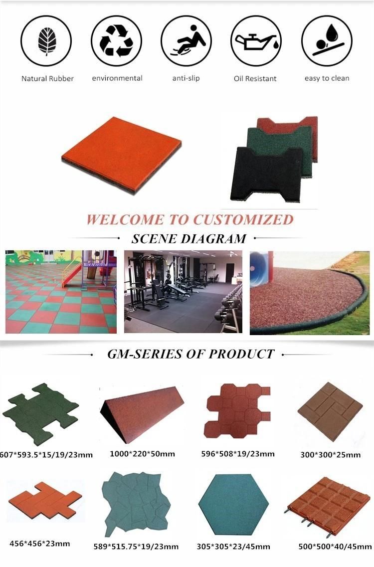 Dog-Bone Shape Horseyard Rubber Tiles, Garden Rubber Tiles