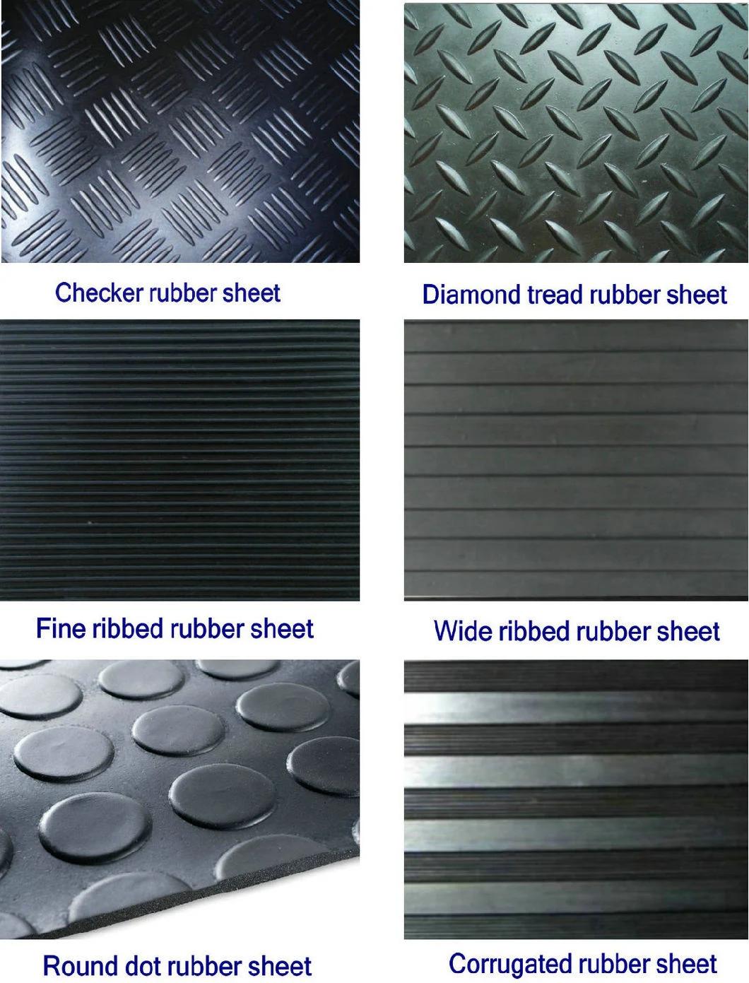 Rubber Anti-Slip Coin/Diamond/ Orange Peel/Wide/Fine Pattern Waterproof Rubber Flooring Mat Sheet