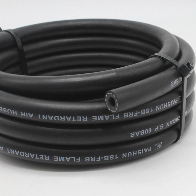 High Medium Pressure Flame Resistant Black Rubber Breathing Air Hose