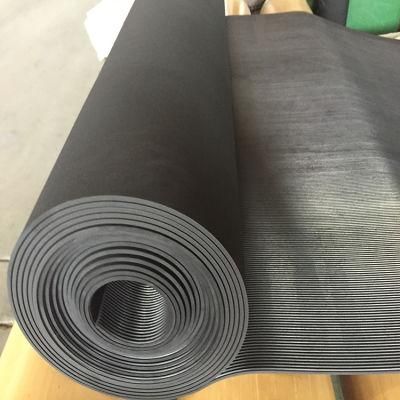 Trending Excellent Quality Food Grade Black Anti Slip Corruagted Rubber Floor Tile for Customized
