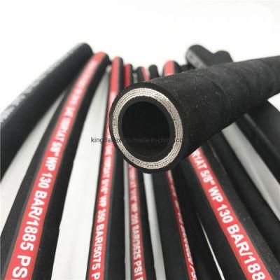 Steel Wire Spiral Rubber Hydraulic Hose En856 4sp/SAE100 R12