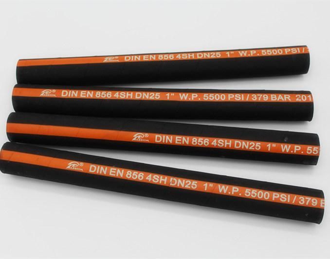 En 856 4sh Steel Spiraled Hydraulic Rubber Hose for Mining