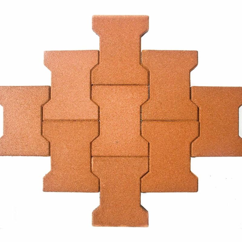 China 160mm*200mm*28mm Rubber Tile Floor /Rubber Mat Tiles