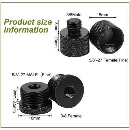 Screw Adapter Set, 1/4" Male to 3/8" Female and 3/8" Male to 1/4" Female Thread Convertor Adapter for Camera
