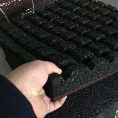 Factory 500mm*500mm*40mm T-Groove Rubber Flooring /Rubber Tile /Rubber Mat