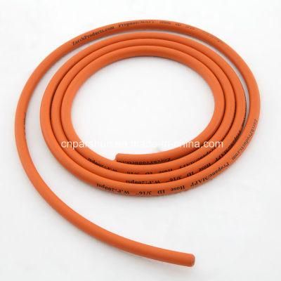 Ce Certified 8mm Orange Braided Rubber Gas Hose