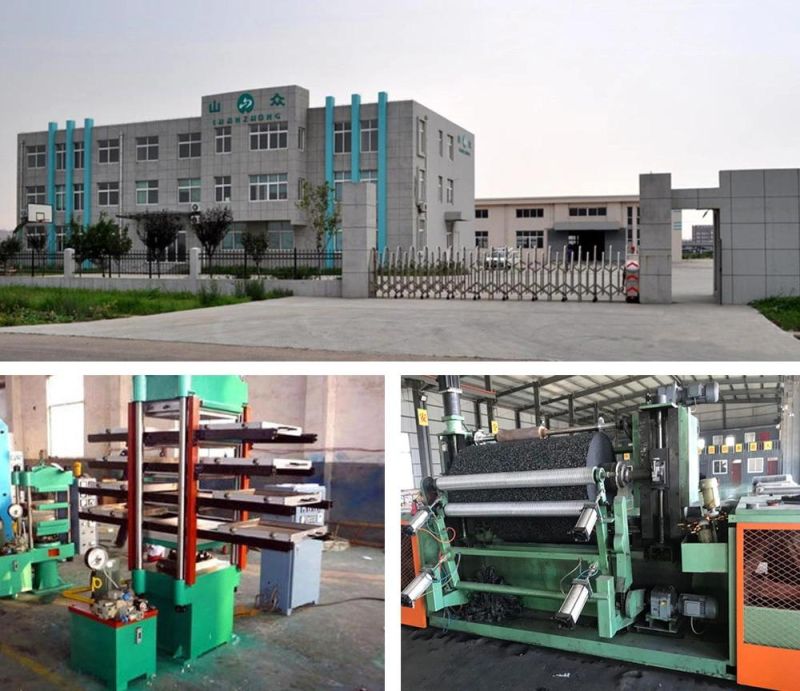 25 mm Thick Rubber Mats Neat Surface Flame Retardant Non-Slip Elastic Rubber Flooring Tile
