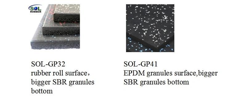 15mm SBR Comfortable Mat Environment Friendly Gym Floor Rubber Flooring