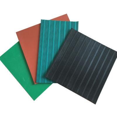 High Quality Anti Slip SBR Fine Wide Ribbed Sheet/ Corrugated Rubber Runner Floorings