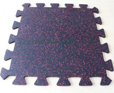 1mx1m Interlocking Rubber Tiles Fitness Equipment Rubber Carpet
