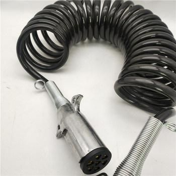 Heavy Duty Truck Hose 7 Pin Trailer Connector Spiral Cable 15 Pin Trailer Plug Plug Air Brake Hose