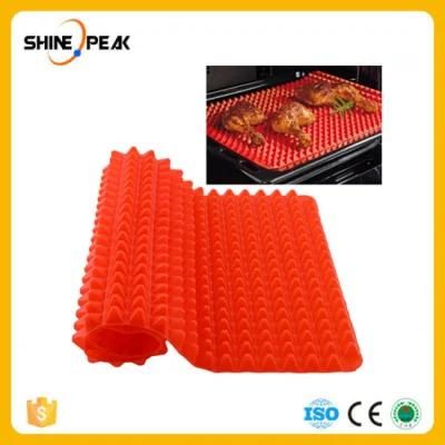 Red Pyramid Bakeware Pan Nonstick Silicone Baking Mats Pads Moulds Cooking Mat Oven Baking Tray Sheet Kitchen Tools