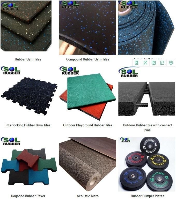 Indoor Gym Rubber Rolls 3-12mm Rubber Flooring Rolls Mat