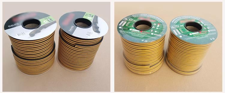 5m Self Adhesive P Type Foam Seal Strip Rubber Seal D Type Foam Seal W Shape Rubber Seal