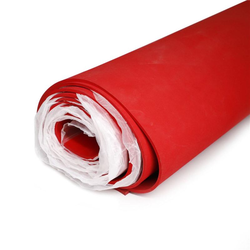 6mm 24MPa Buffer Side Rough Side Elastic Natural Gum Latex Rubber Sheet