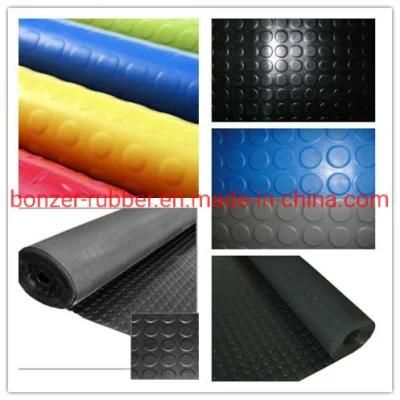 Coin Round Pattern Anti Slip Rubber Flooring Non Slip Rubber Sheet