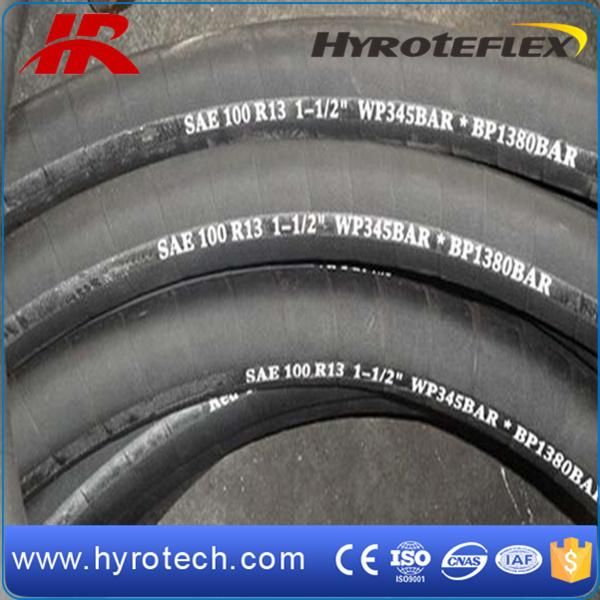 4 Wires Spiral High Pressure Hydraulic Hose SAE 100 R13 for Machinery