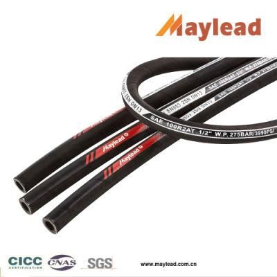 1/2 Inch High Pressure Steel Wire Braided Rubber Hose Air Hose En853 2sn SAE100r2at 1302