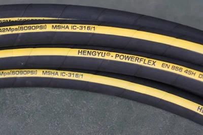 Wrapped Surface Wire Spiral DIN En856 4sh Hydraulic Rubber Hose