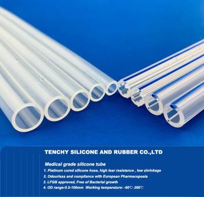 Silicone Tubing Medical Grade Transparent Rubber Tube Flexible Rubber Tubing