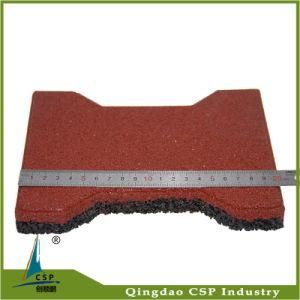 25mm Thickness Red Dog Bone Rubber Paver