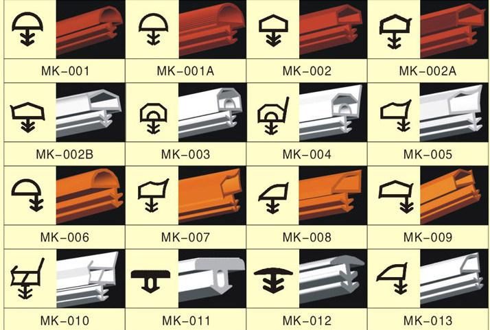 E-Shape Solid Rubber Silicone Profile/Extrusion Seals for Equipment Machinery