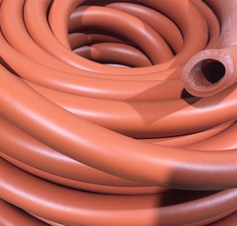 Closed Cell Silicone Sponge Extrusion, Silicone Sponge Profile, Silicone Sponge Cord with Red Color