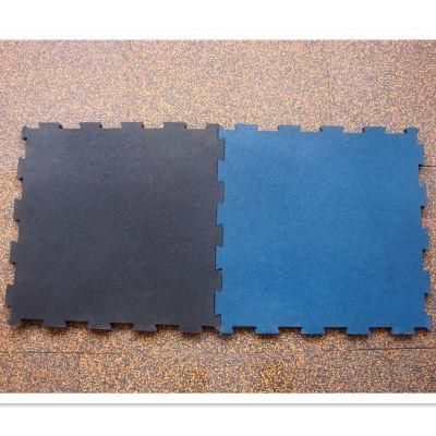 Gym Fitness Room Rubber Tile Mat 975mm*975mm Interlock Rubber Flooring