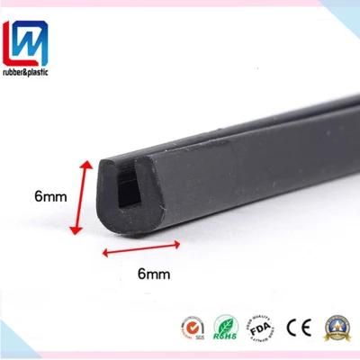 U Shape Solid EPDM Rubber Profile for Glass