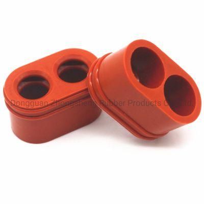 Male and Female Red Silicone Connector Wire Waterproof Plugs