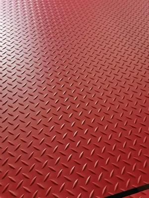 Black Small Diamond Willow Anti-Slip Rubber Sheet Floor Mat